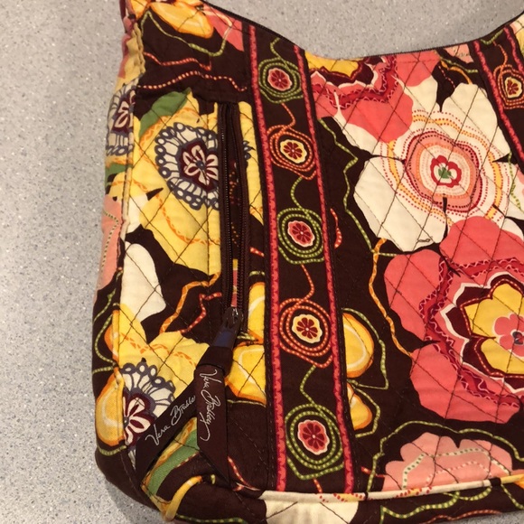 Vera Bradley -  Buttercup Shoulder Bag -  2 Front Zipper & 2 inside Pockets - Picture 2 of 8